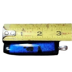 3" Desert Sands Kiln Fused Dichroie‎ Glass Wear Pendant Handmade